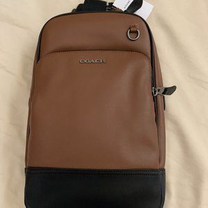 Coach Men's Sling Graham Crossbody Smooth Leather Bag NEW